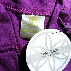 NWT Gaiam Boysenberry Hoodie Fair Trade Yoga Clothes 100% Cotton + other…